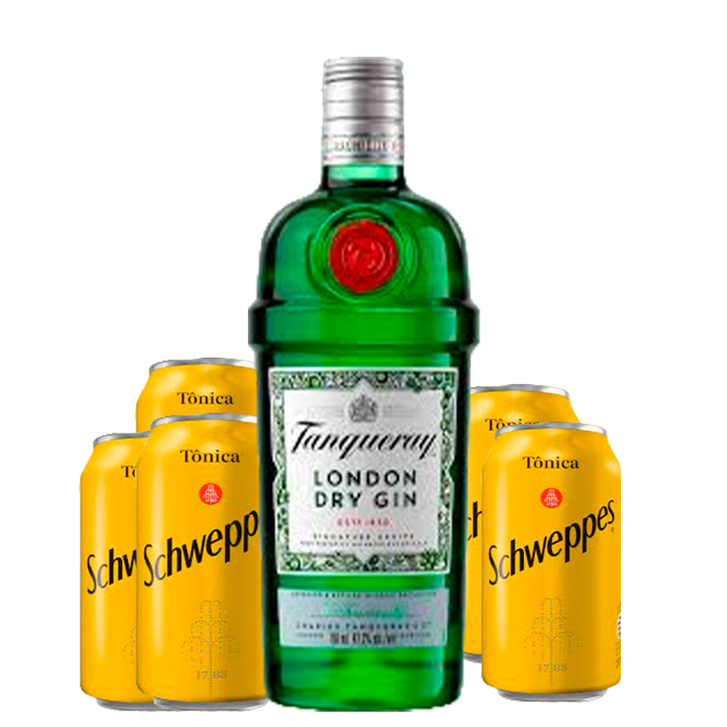 Gin Tanqueray + 5 Schweppes Tônica