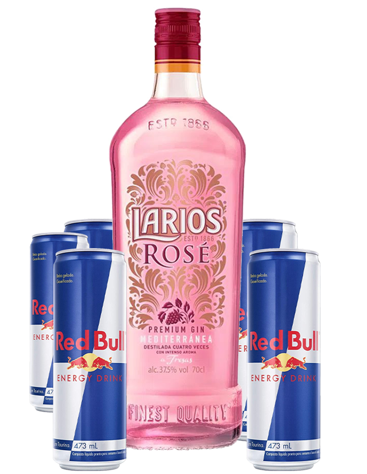 Larios Rosé + 5 Red Bull